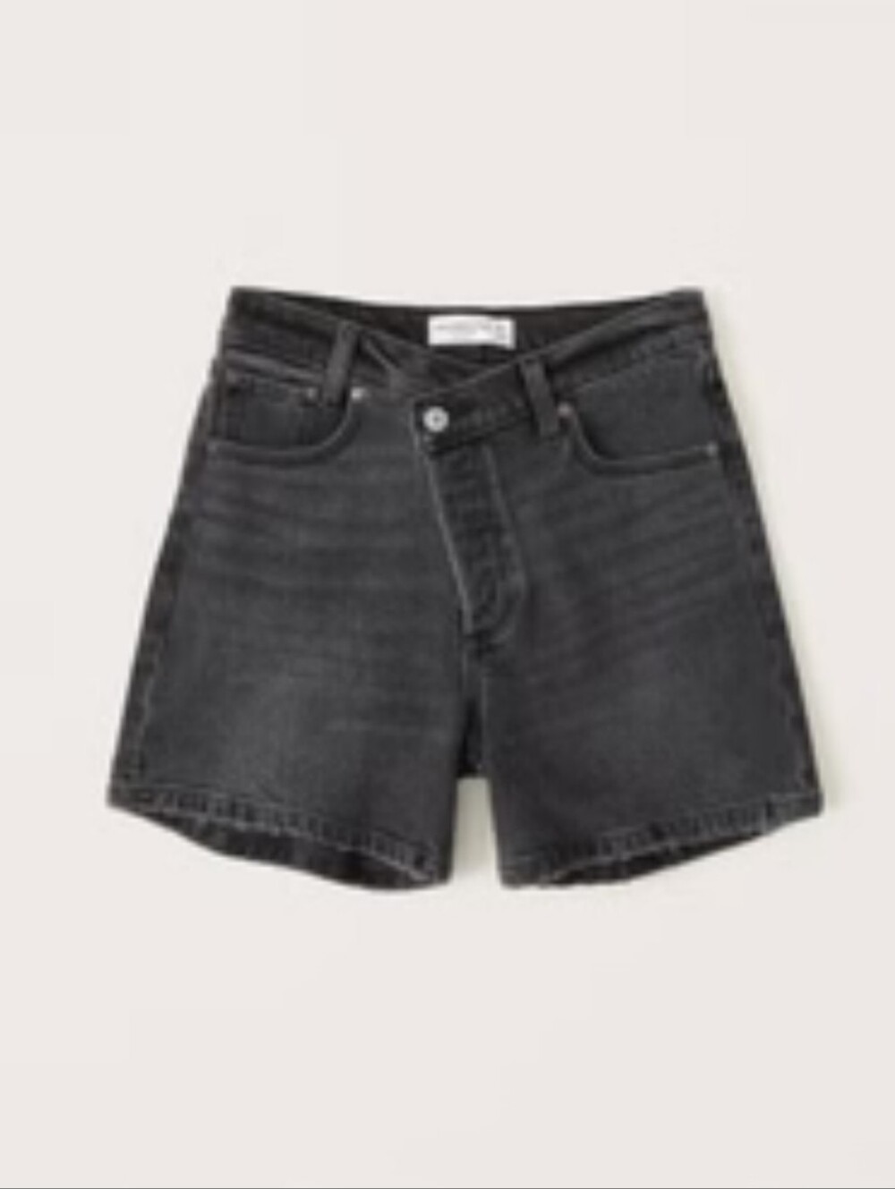 Abercrombie The Dad Short High Rise 33 / 16 Gray Black  BNWT